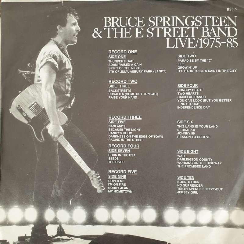 Bruce Springsteen & The E-Street Band  Live / 1975-85 - 5 x Vinyl LP Record Box Set (VG+)