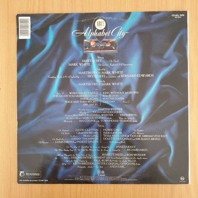 ABC  Alphabet City - Vinyl LP Record (VG)