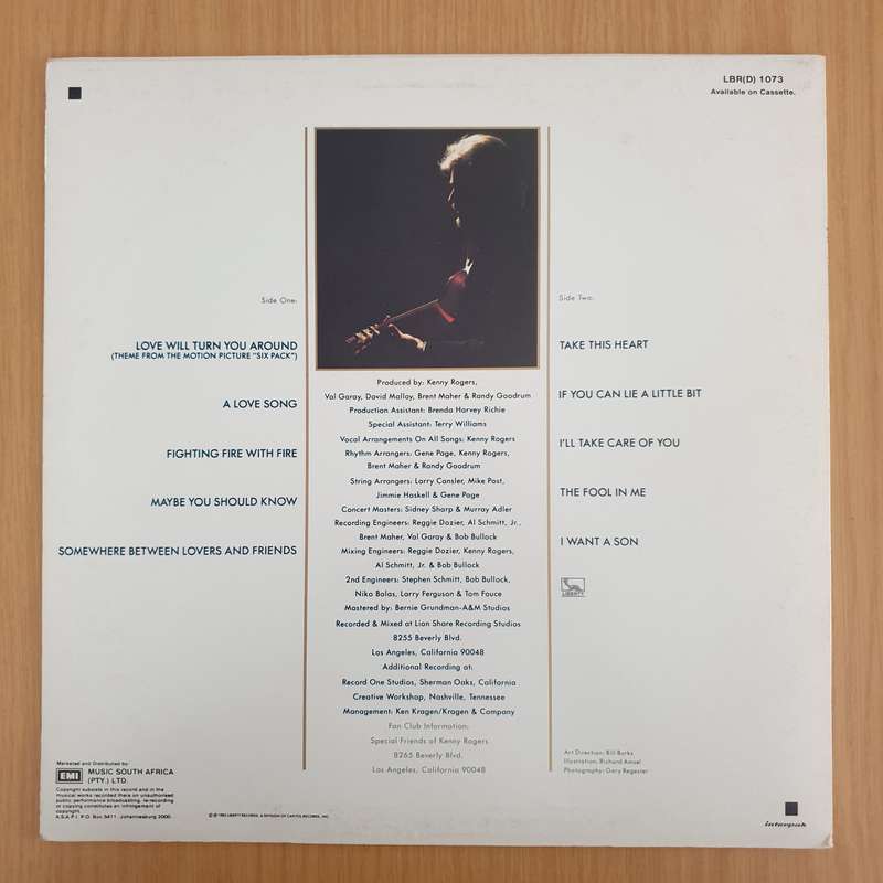 Kenny Rogers  Love Will Turn You Around  Vinyl LP Record (VG+)