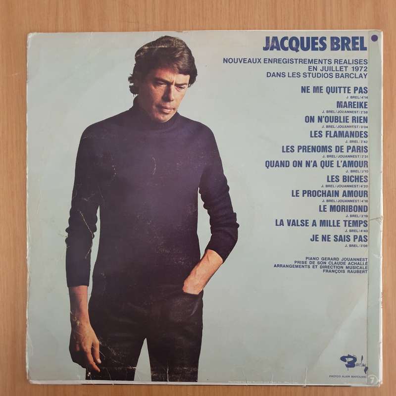 Jacques Brel  Jacques Brel - Vinyl LP Record (VG)
