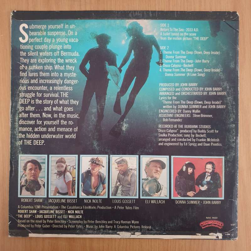 The Deep (Music From The Original Motion Picture Soundtrack)  John Barry - Vinyl LP Record (VG-)