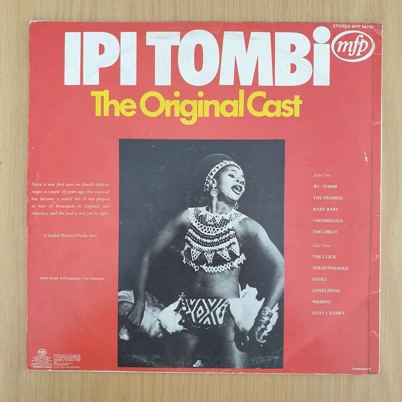 Ipi Tombi - The Original Cast  Vinyl LP Record (VG+)