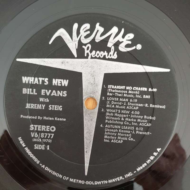 Bill Evans With Jeremy Steig  What's New - Vinyl LP Record (VG-)