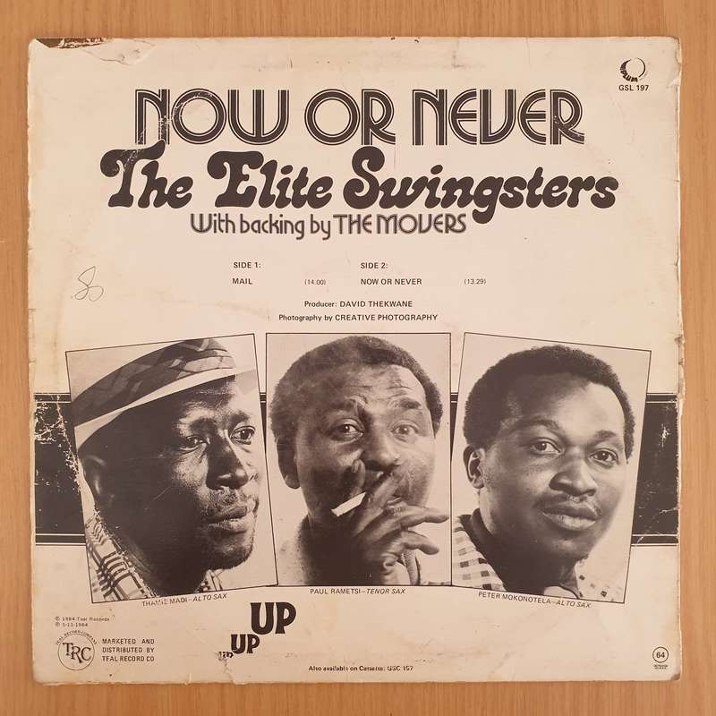 The Elite Swingsters  Now Or Never  - With Backing by The Movers- Vinyl LP Record  (G+)