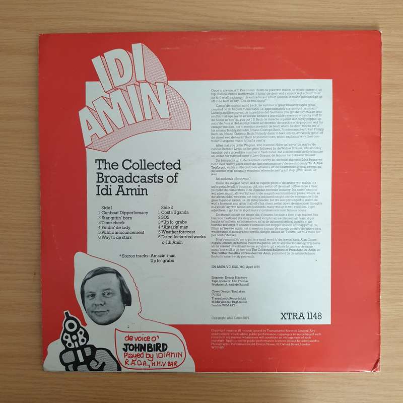 Idi Amin - The Collected Broadcasts Of Idi Amin - John Bird  Vinyl LP Record (VG+)