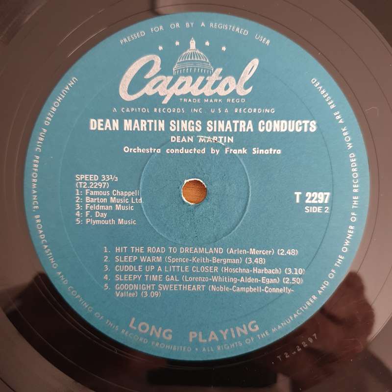 Dean Martin, Frank Sinatra  Dean Martin Sings Frank Sinatra Conducts - Vinyl LP Record (VG-)