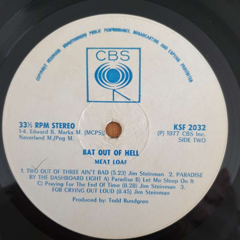Meat Loaf  Bat Out Of Hell (Rhodesia) - Vinyl LP Record (VG)