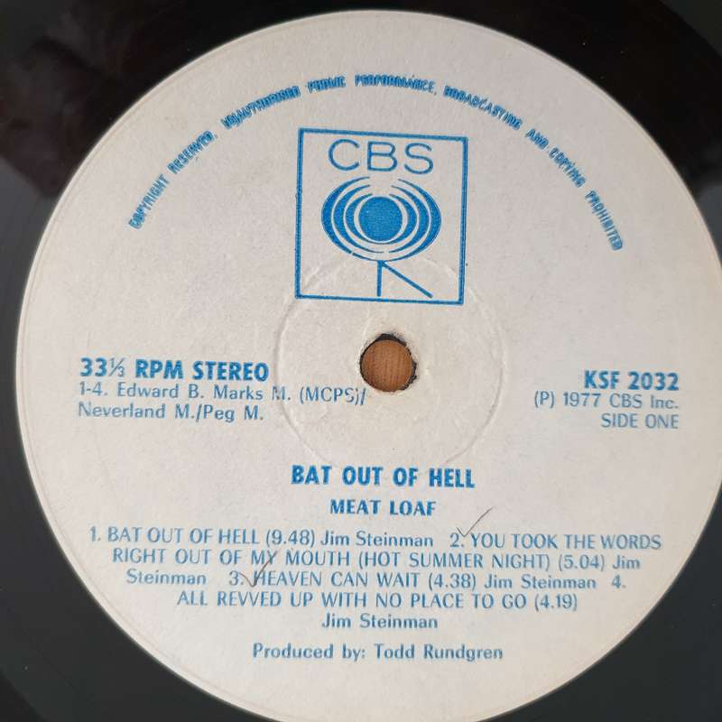 Meat Loaf  Bat Out Of Hell (Rhodesia) - Vinyl LP Record (VG)