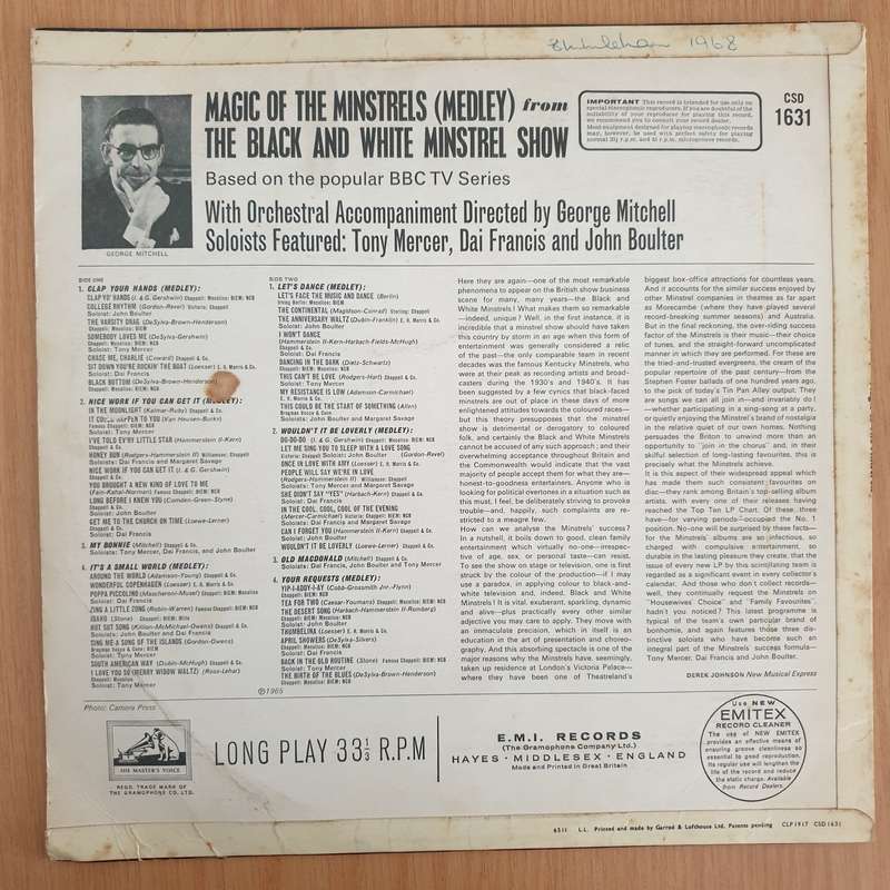 Magic Of The Minstrels - The George Mitchell Minstrels Featuring Tony Mercer, Dai Francis And Joh...