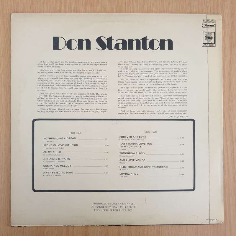 Don Stanton  Don Stanton - Vinyl LP Record (VG+)