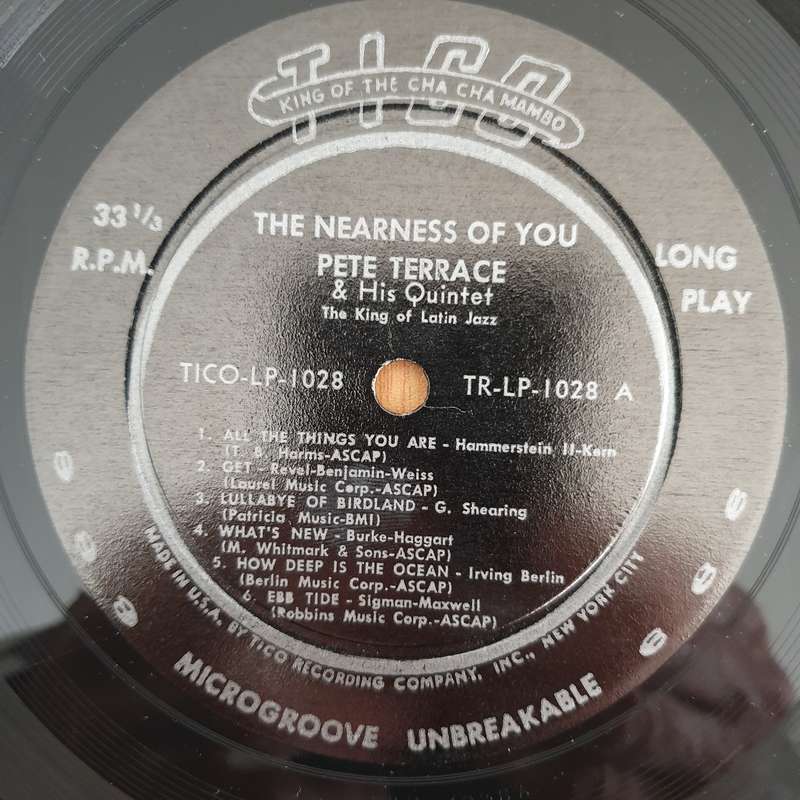 Pete Terrace And His Latin Jazz Quintet  The Nearness Of You - Mambo Jazz - Vinyl LP Record (VG+)