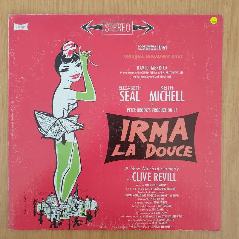 Irma La Douce - Original Broadway Cast -Vinyl LP Record (VG+)