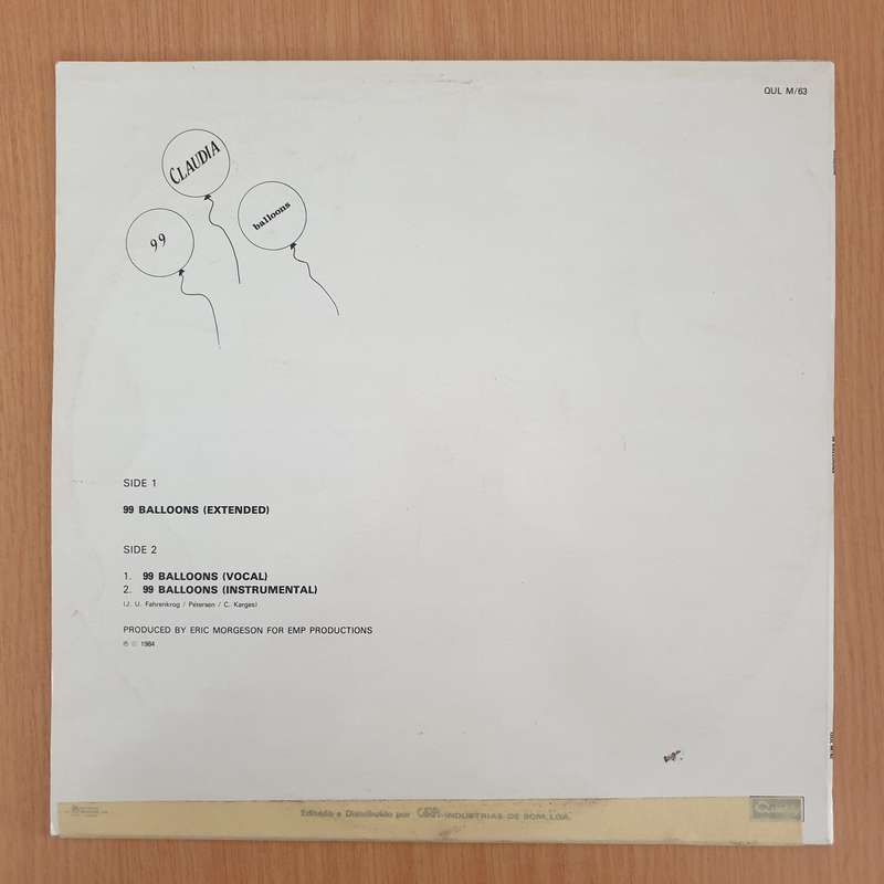 Claudia  99 Balloons - Vinyl LP Record (VG+)