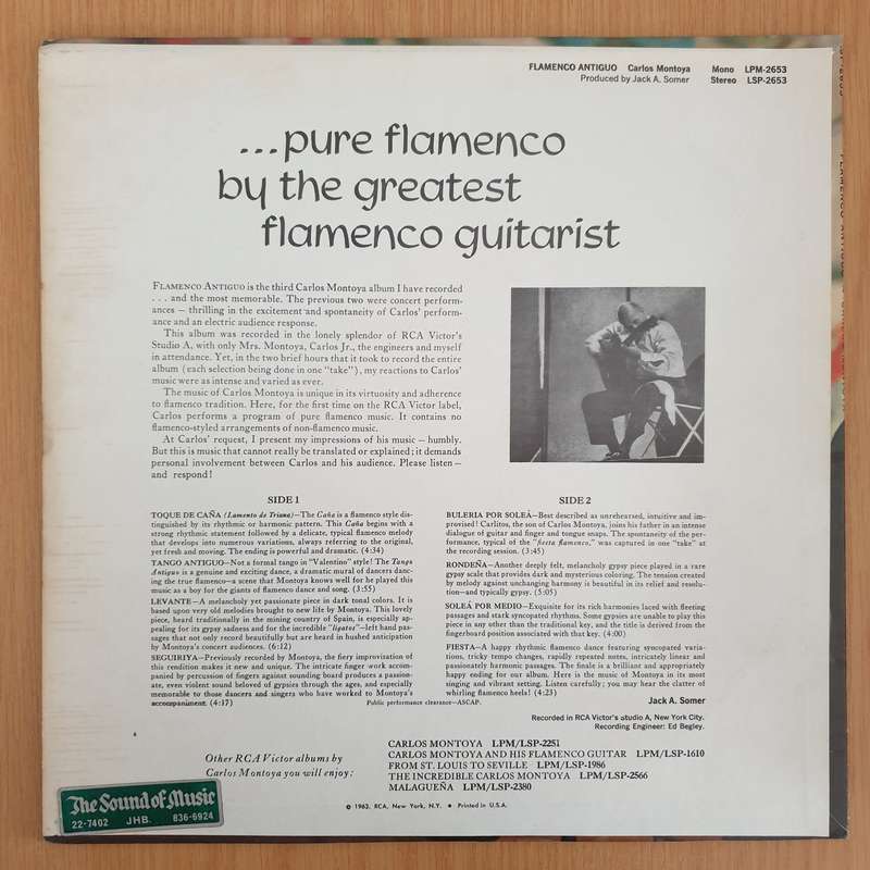Carlos Montoya  Flamenco Antiguo - Vinyl LP Record (VG+)