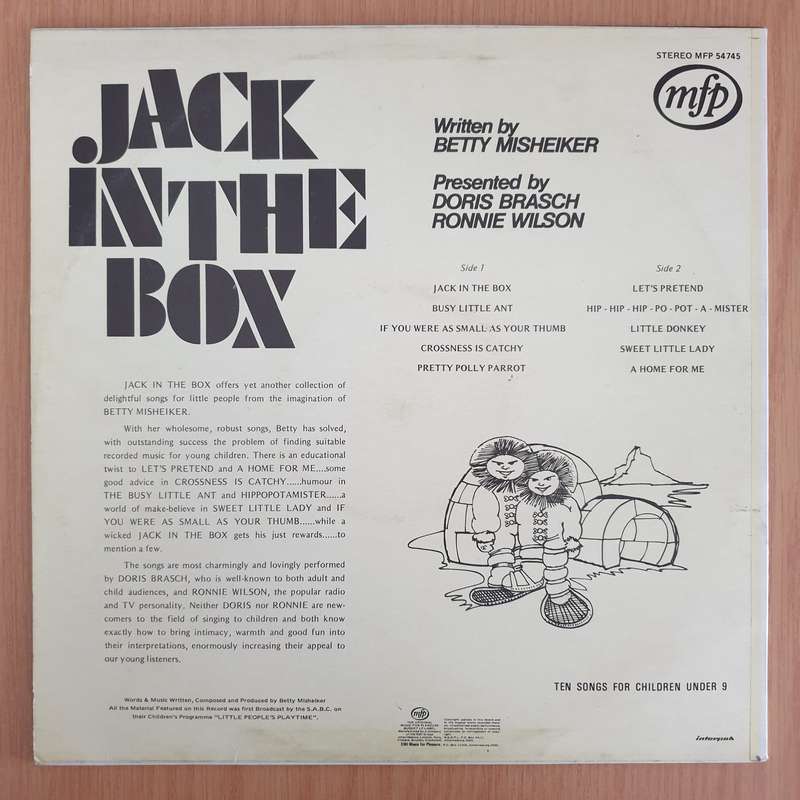 Jack in the Box - Betty Misheiker, Doris Brasch, Ronnie Wilson - Vinyl LP Record (VG+)