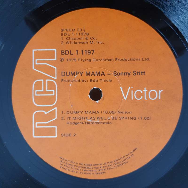 Sonny Stitt  Dumpy Mama - Vinyl LP Record  (VG-)