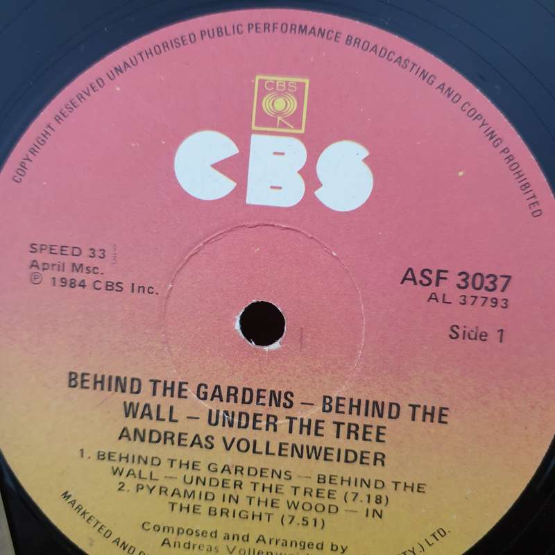 Andreas Vollenweider  Behind The Gardens - Behind The Wall - Under The Tree  - Vinyl LP Rec...