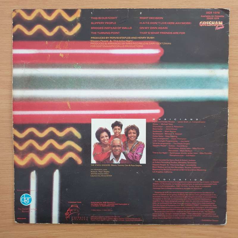 The Staple Singers  Turning Point - Vinyl LP Record (VG)