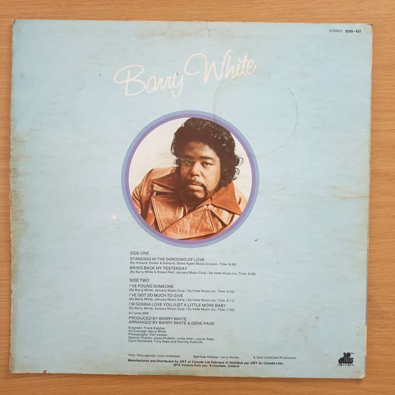 Barry White  I've Got So Much To Give  Vinyl LP Record  (VG-)