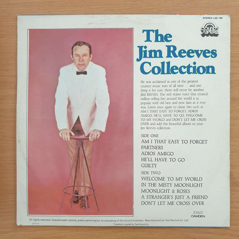 Jim Reeves - The Jim Reeves Collection  Vinyl LP Record  (VG-)