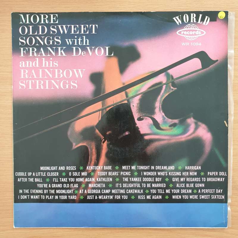 Frank DeVol And His Rainbow Strings  More Old Sweet Songs With Frank DeVol - Vinyl LP Record (...