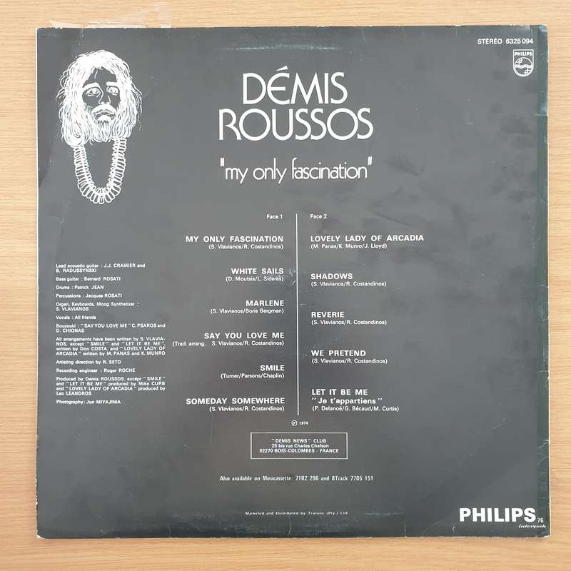 Demis Roussos  My Only Fascination  - Vinyl LP Record (VG+)