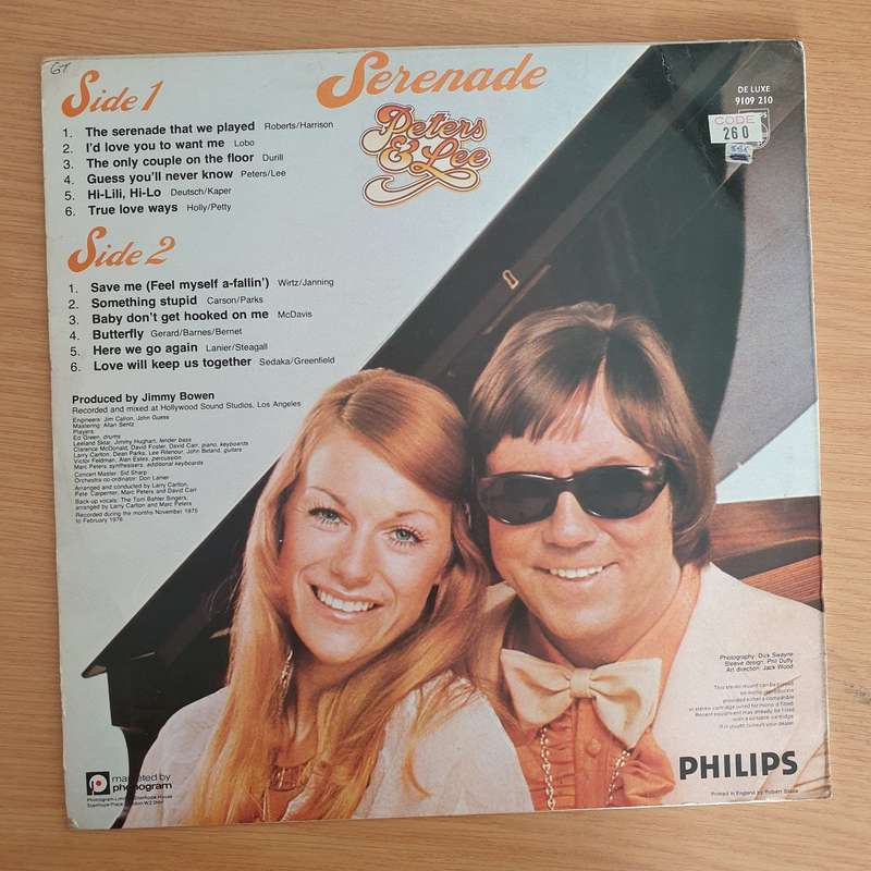 Peters & Lee  Serenade - Vinyl LP Record (VG)