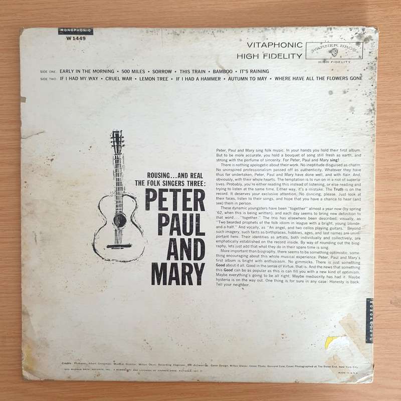 Peter, Paul And Mary  Peter, Paul And Mary  Vinyl LP Record (VG+)