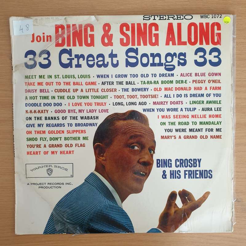 Bing Crosby & His Friends  Join Bing & Sing Along  Vinyl LP Record (VG+)