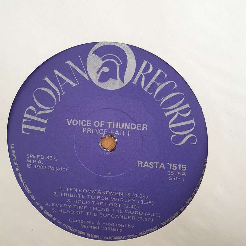 Prince Far I  Voice Of Thunder  Vinyl LP Record (VG+)