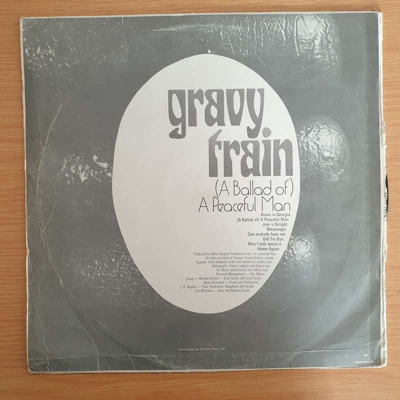 Gravy Train  (A Ballad Of) A Peaceful Man - Vinyl LP Record  (G+)