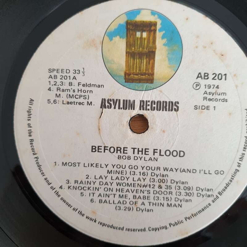 Bob Dylan / The Band  Before The Flood - Double Vinyl LP Record  (VG+)