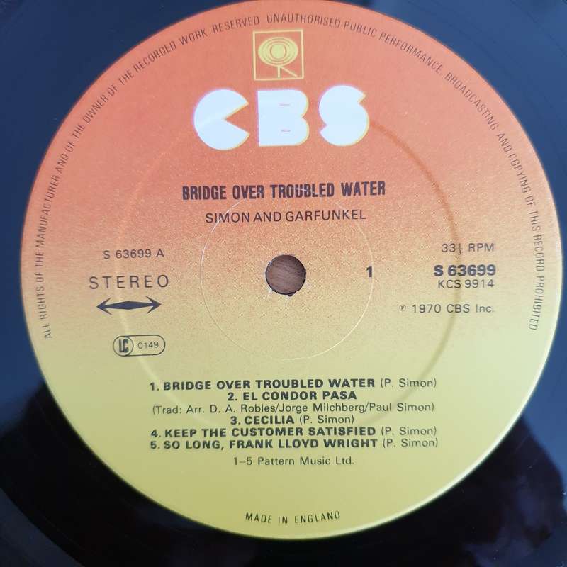 Simon And Garfunkel  Bridge Over Troubled Water (UK) - Vinyl LP Record (VG+)
