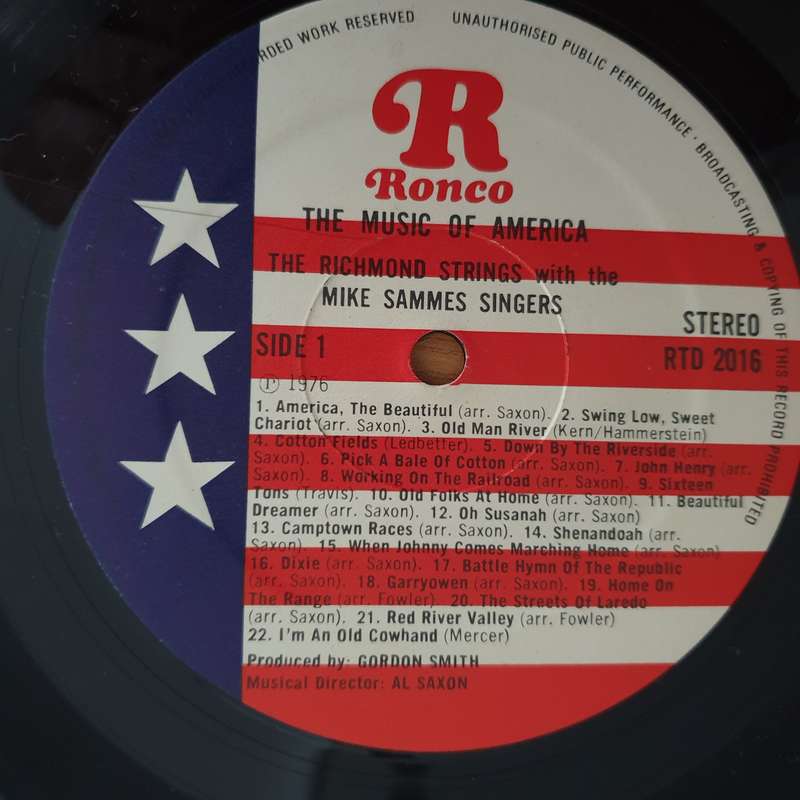 The Music Of America 1776-1976  The Richmond Strings With The Mike Sammes Singers  Vinyl LP...