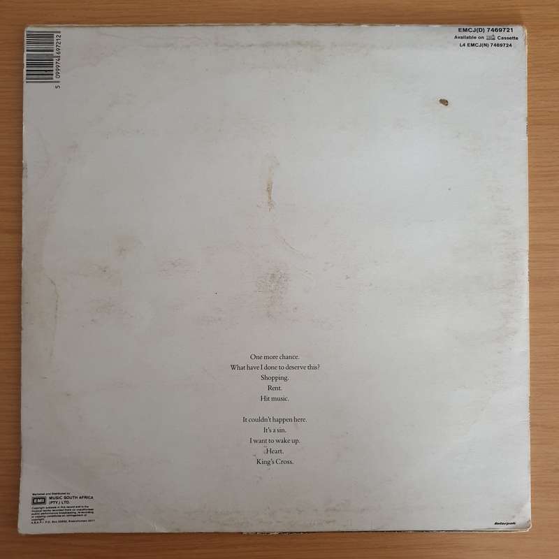Pet Shop Boys  Actually  - Vinyl LP Record (VG)