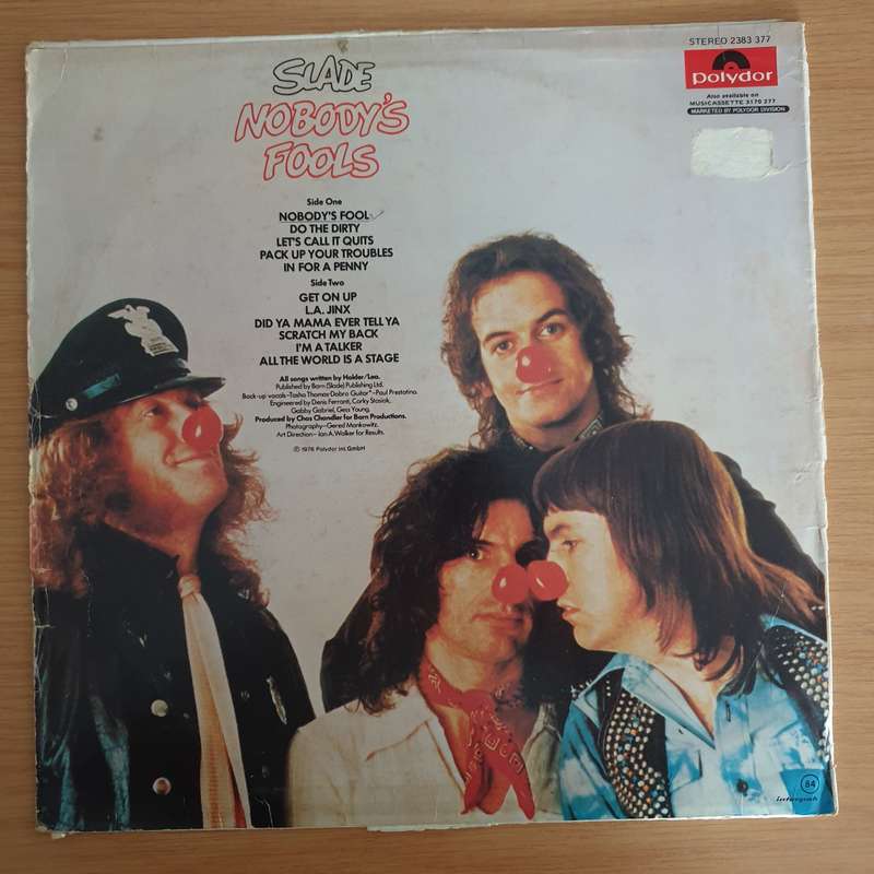 Slade  Nobody's Fools  - Vinyl LP Record (VG)