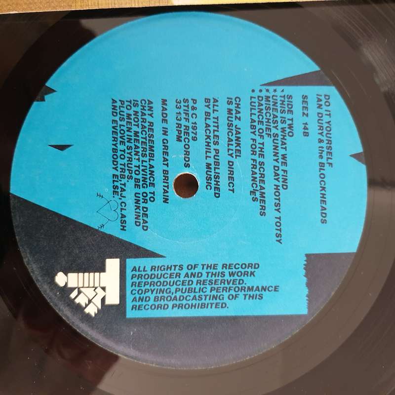 Ian Dury & The Blockheads  Do It Yourself with 7" included - Vinyl LP Record (VG+)