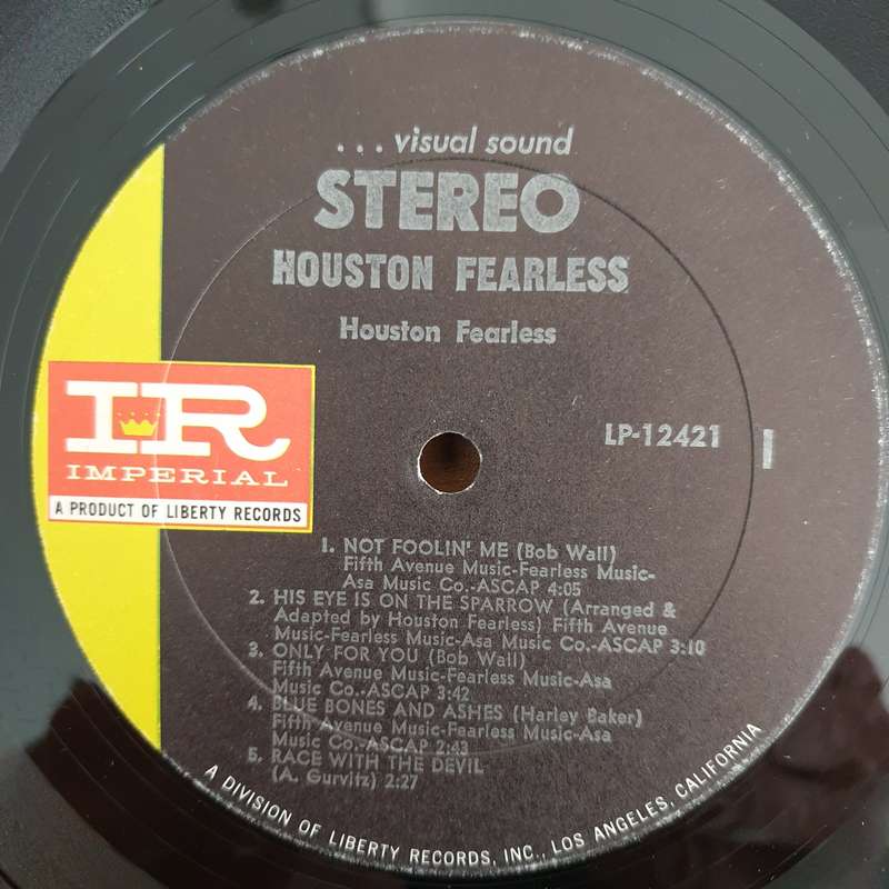Houston Fearless  Houston Fearless - Vinyl LP Record (VG+)