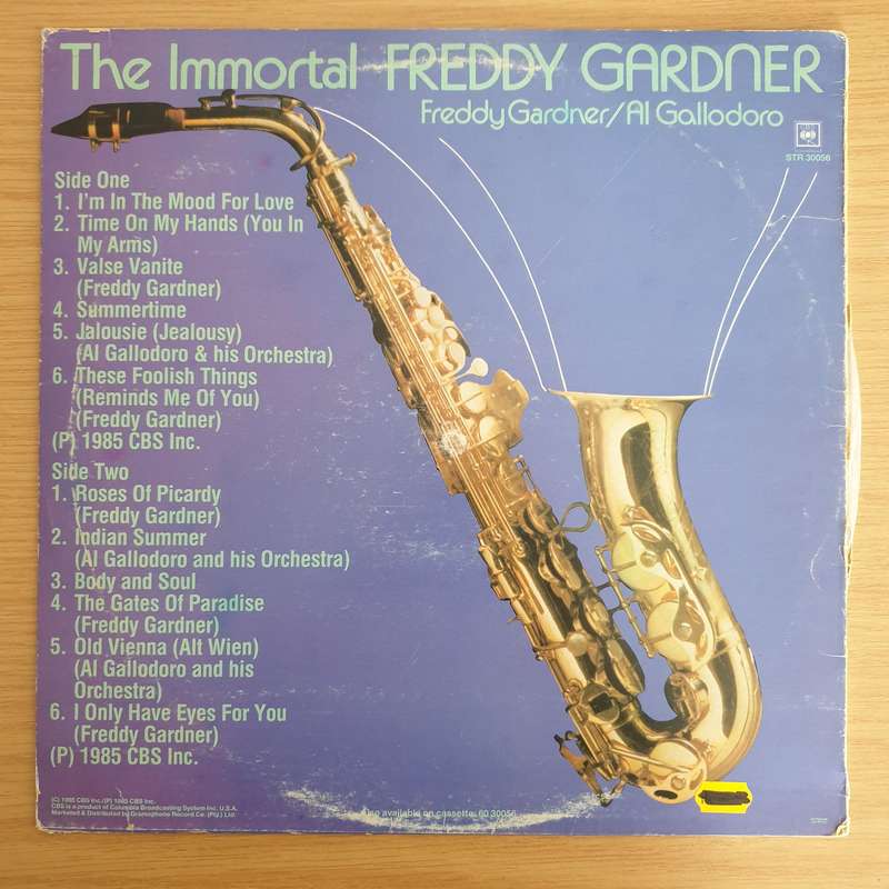 Freddy Gardner / Al Gallodoro  The Immortal Freddy Gardner And Al Gallodoro - Vinyl LP Record ...