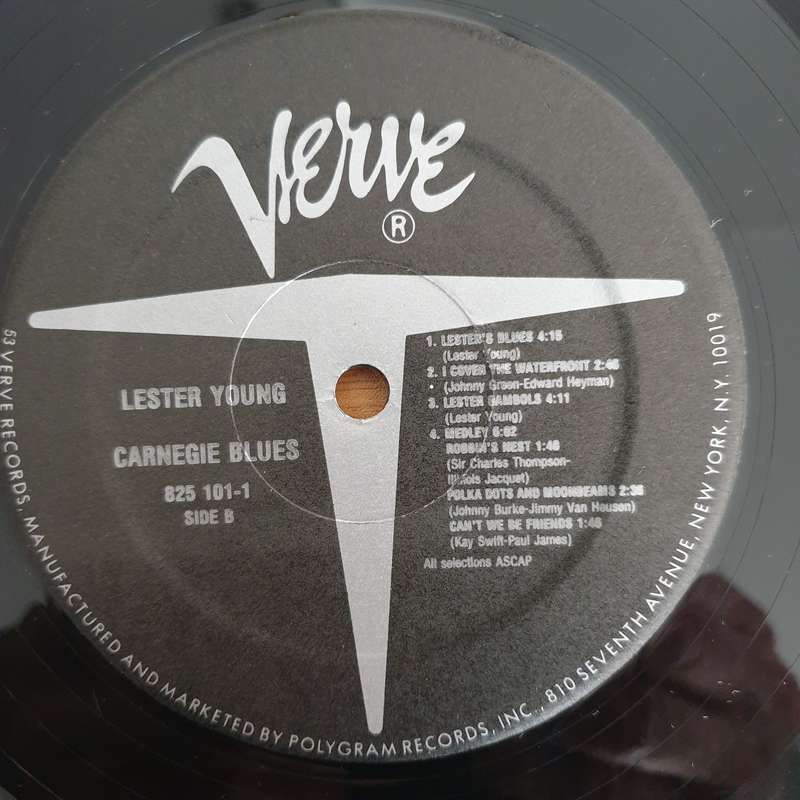 Lester Young  Carnegie Blues - Vinyl LP Record (VG+)