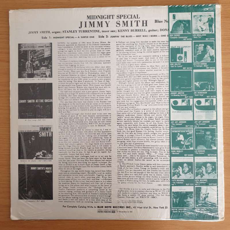 Jimmy Smith  Midnight Special - Vinyl LP Record (VG+)