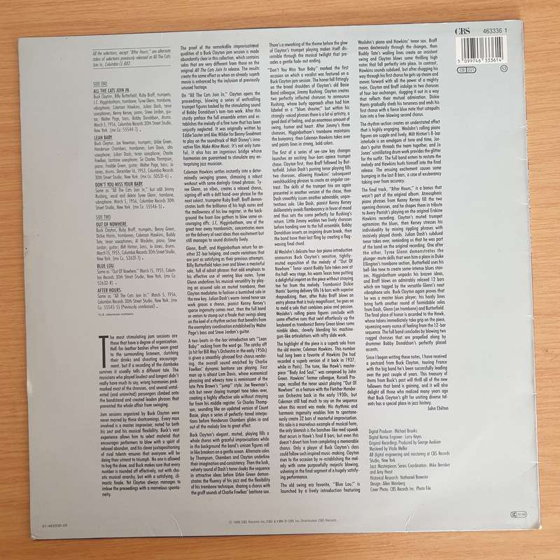 Buck Clayton  Jam Sessions From The Vault - CBS Jazz Masterpieces - Vinyl LP Record (VG+)