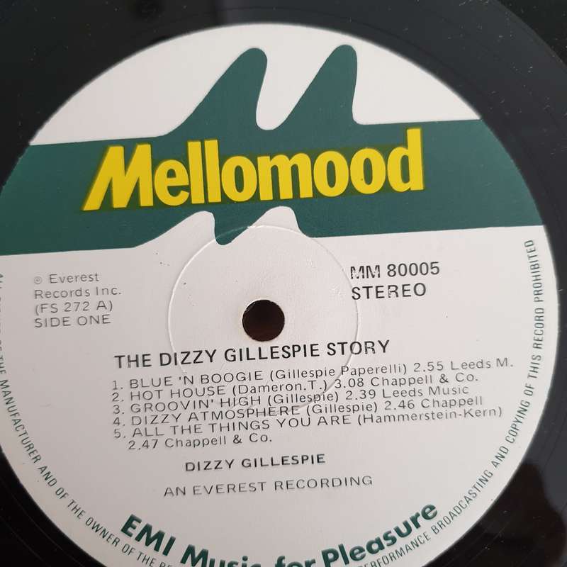 The Dizzie Gillespie Story (Mellomood) - Vinyl LP Record (VG+)
