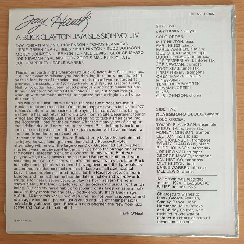 Buck Clayton  A Buck Clayton Jam Session Vol. IV - Vinyl LP Record (VG+)