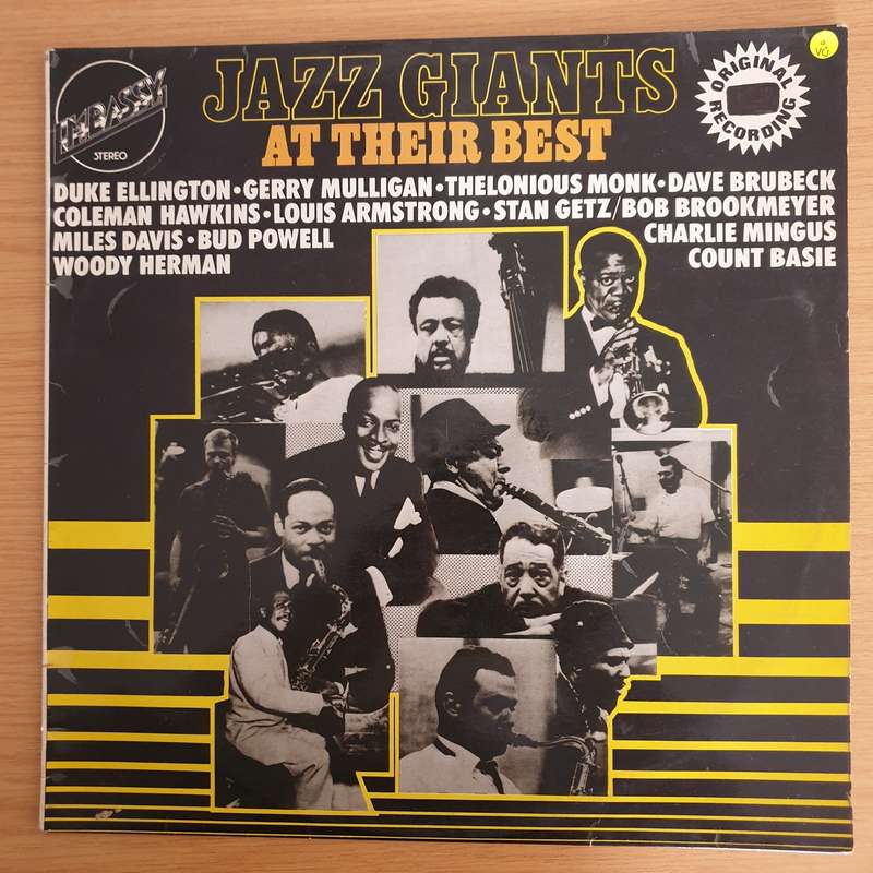 Jazz Giants at their Best (Miles Davis/Stan Getz/Thelonius...)   Vinyl LP Record  (VG-)