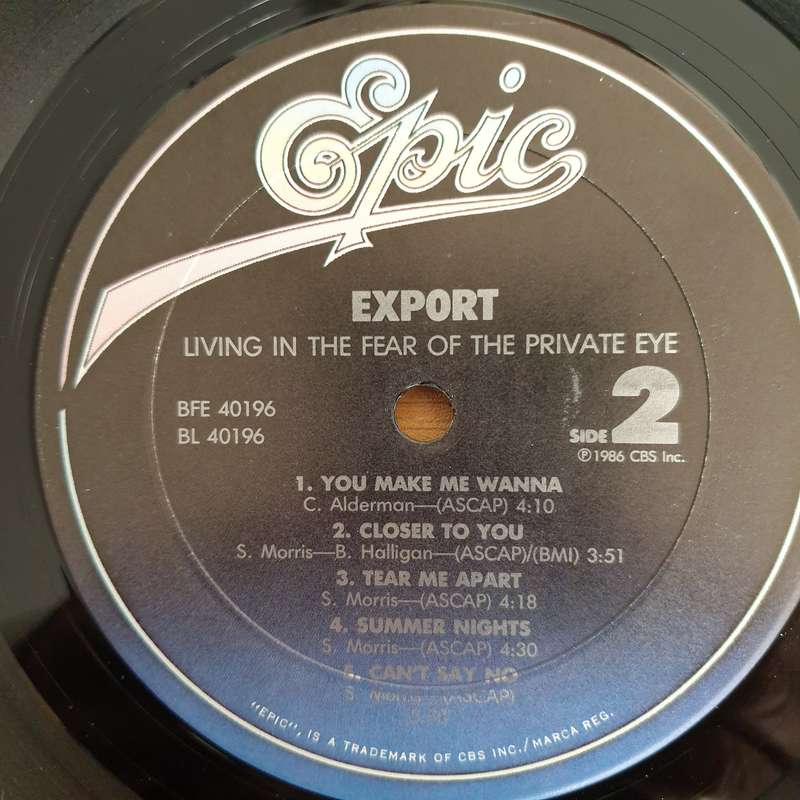 Export  Living In The Fear Of The Private Eye - Vinyl LP Record (VG+)