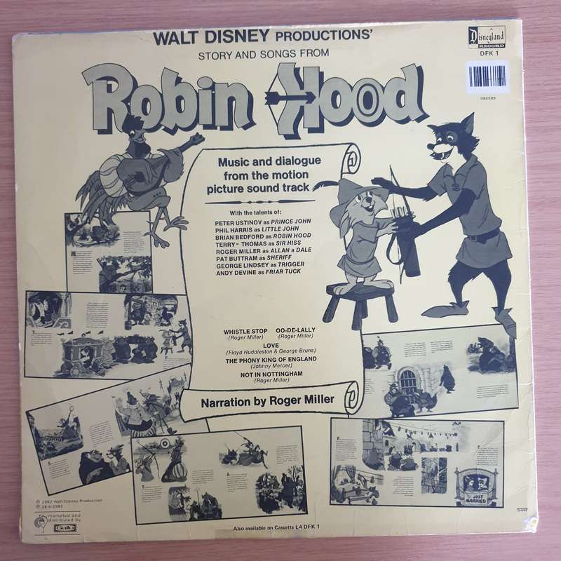 Walt Disney  Story And Songs From Robin Hood - Roger Miller - Vinyl LP Record (VG+)