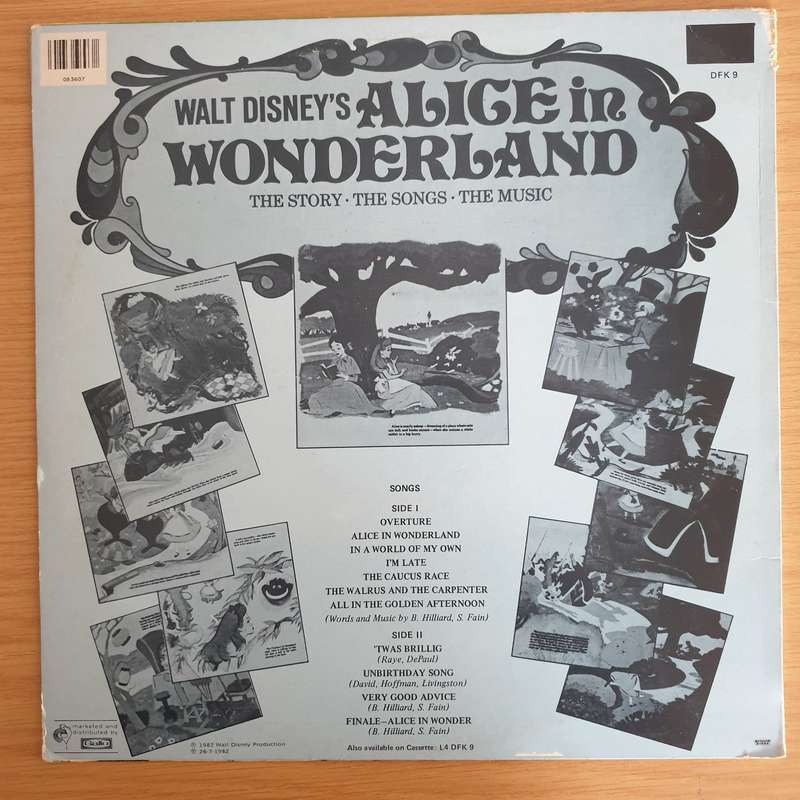 Walt Disney  Story And Songs And Music from Alice in Wonderland - Vinyl LP Record (VG+)