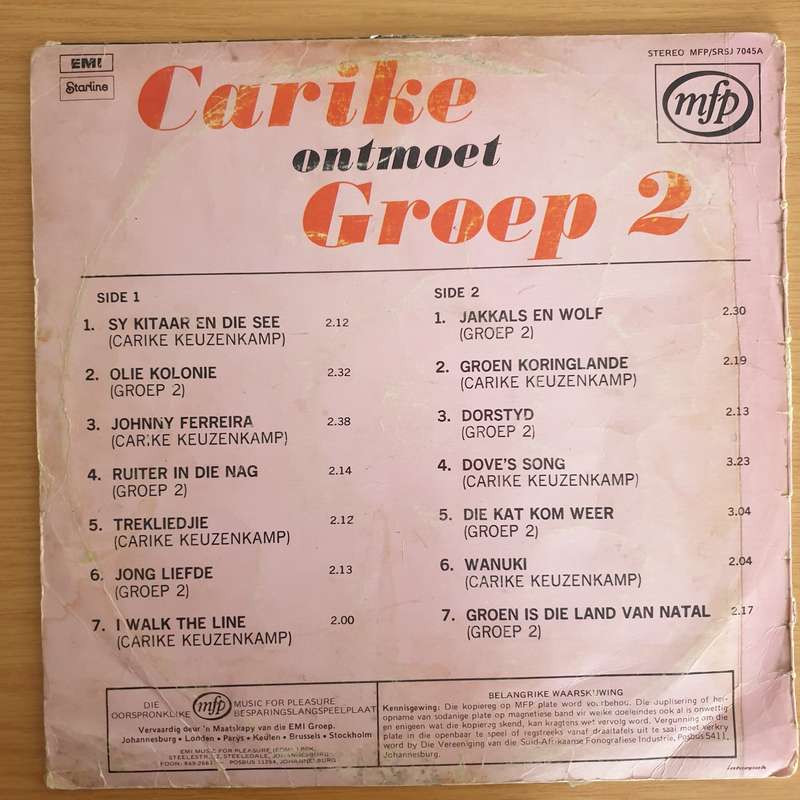 Carike Ontmoet Groep 2 - Vinyl LP Record  (G+)