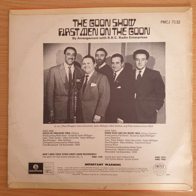 Goon Show - The First Men On The Goon - Vinyl LP Record (VG+)